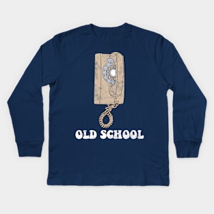 Old School Phone Kids Long Sleeve T-Shirt